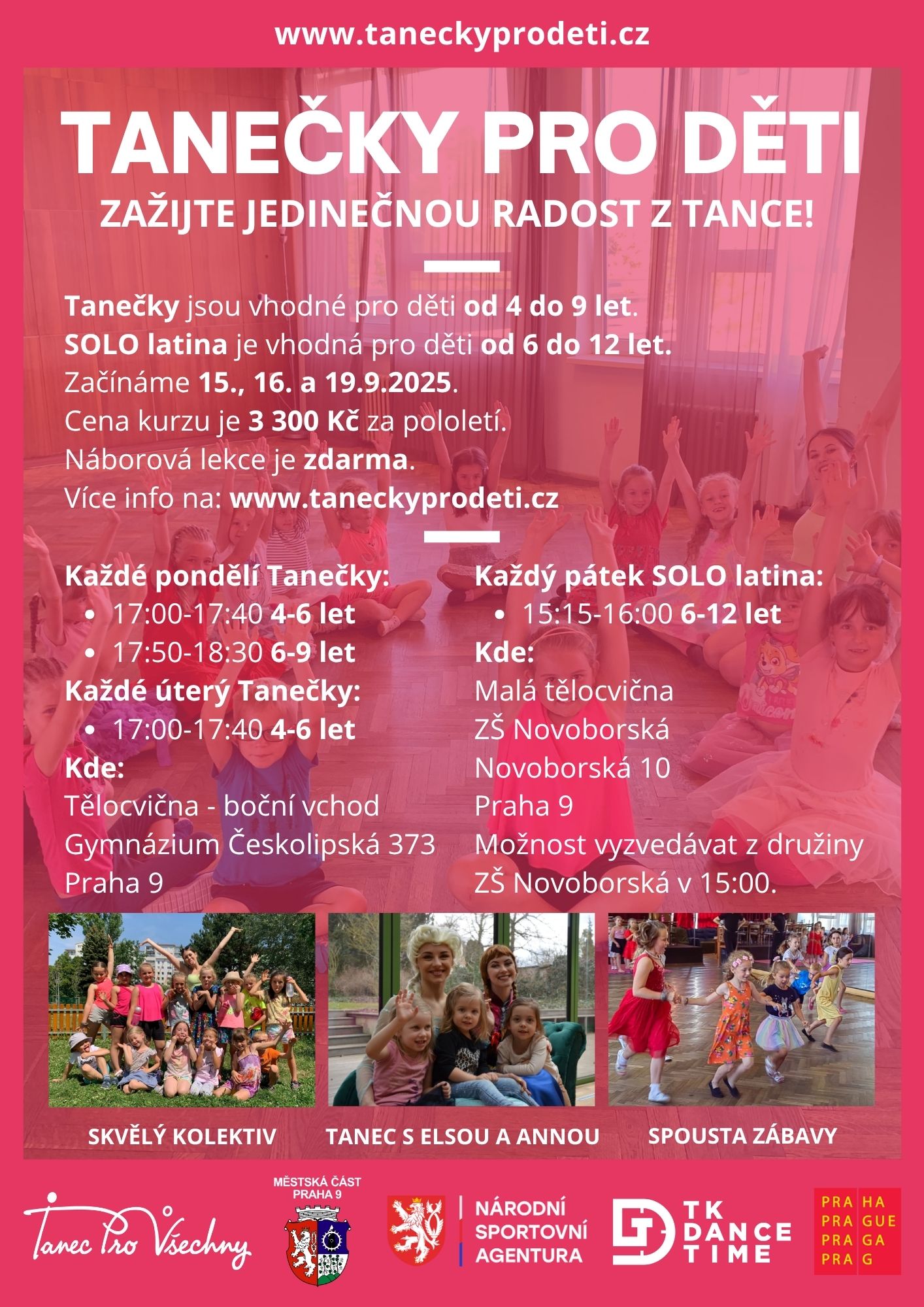 Leták tanečky září 2025