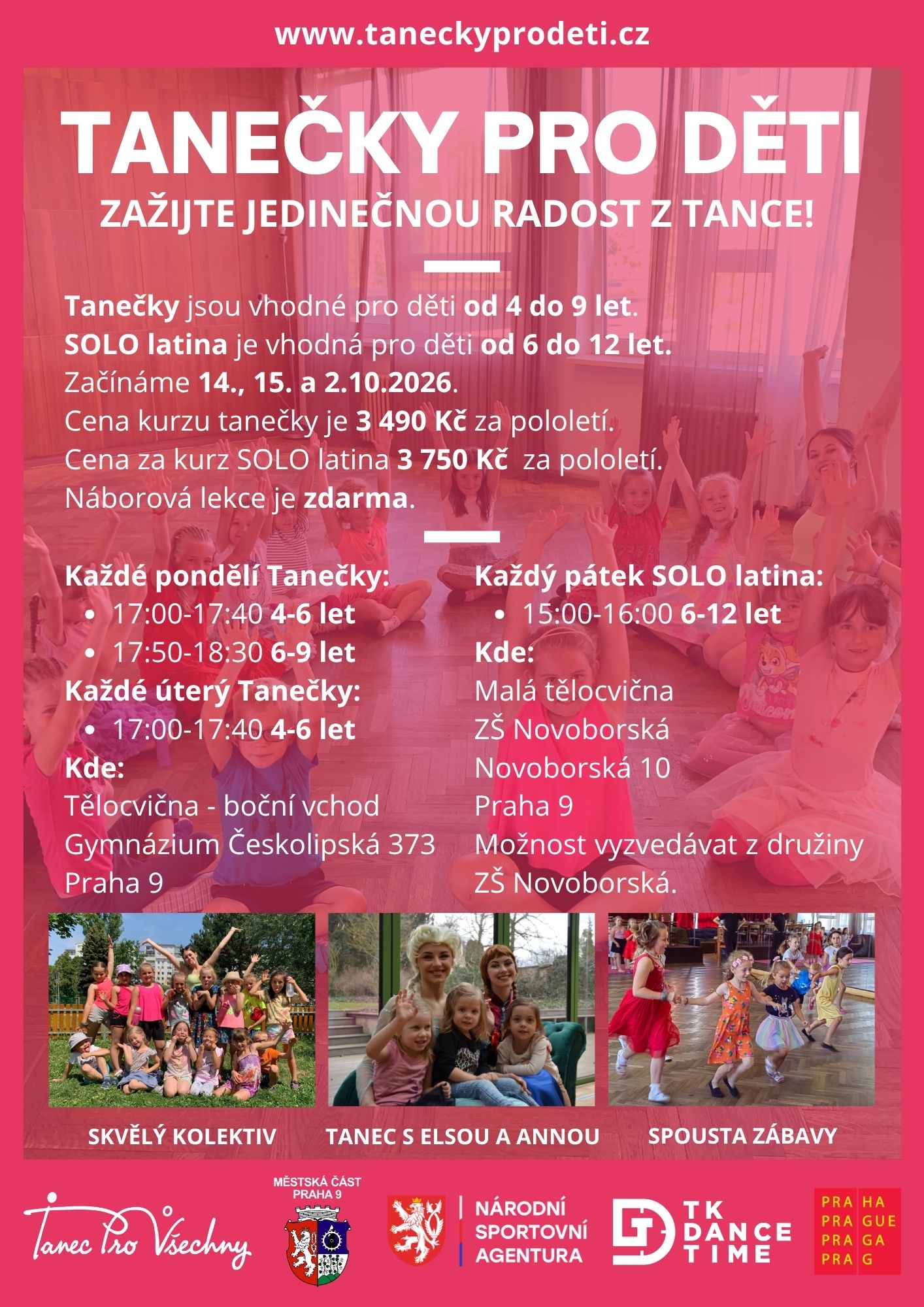 Letáček tanečky pro děti 2026